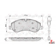 Колодки тормозные дисковые Allied Nippon ADB22142