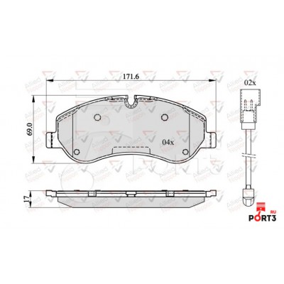 Колодки тормозные дисковые Allied Nippon ADB22142