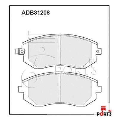 Колодки тормозные дисковые Allied Nippon ADB31208