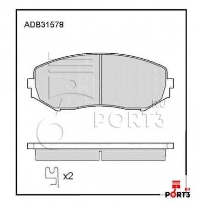 Колодки тормозные дисковые Allied Nippon ADB31578