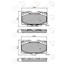 Колодки тормозные дисковые Allied Nippon ADB31614