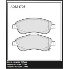 Колодки тормозные дисковые Allied Nippon ADB31705
