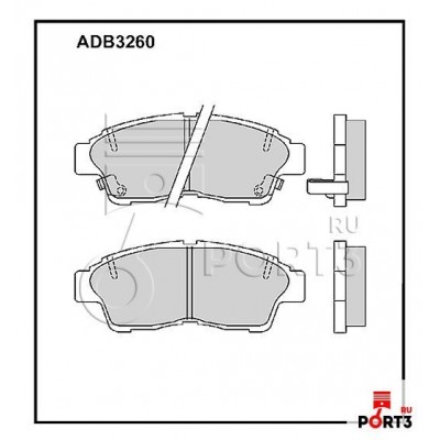 Колодки тормозные дисковые Allied Nippon ADB3260