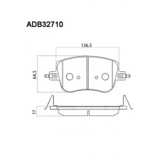 Колодки тормозные Allied Nippon ADB32710