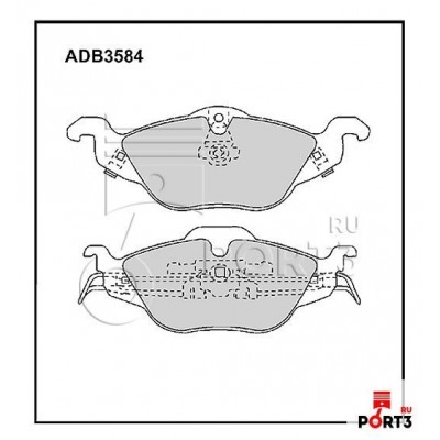 Колодки тормозные дисковые Allied Nippon ADB3584