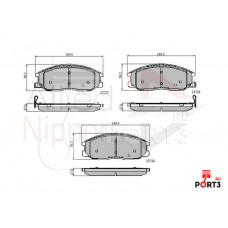 Колодки тормозные дисковые Allied Nippon ADB3902