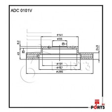 Диск тормозной Allied Nippon ADC0101V