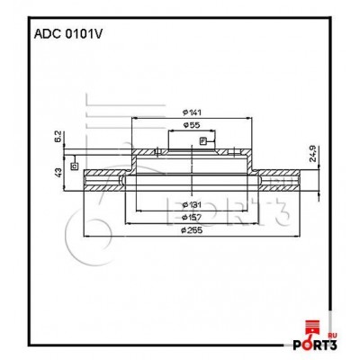 Диск тормозной Allied Nippon ADC0101V