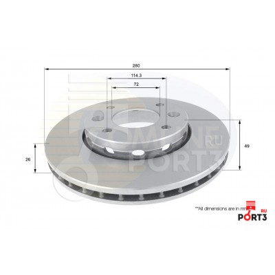 Диск тормозной Allied Nippon ADC1046V