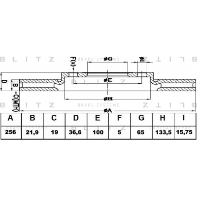 Диск тормозной Allied Nippon ADC1407V