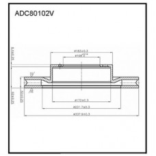 Диск тормозной Allied Nippon ADC80102V