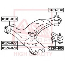 Сайлентблок рычага подвески задний Asva 0101010