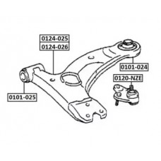 Сайлентблок рычага подвески задний Asva 0101024