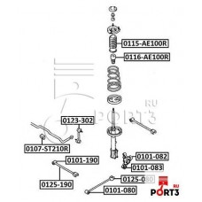 Сайлентблок продольной тяги Asva 0101080