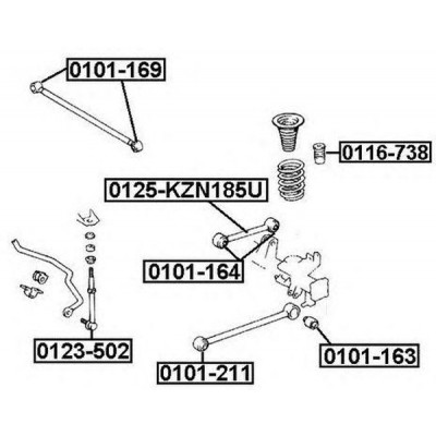 Сайлентблок рычага подвески Asva 0101169