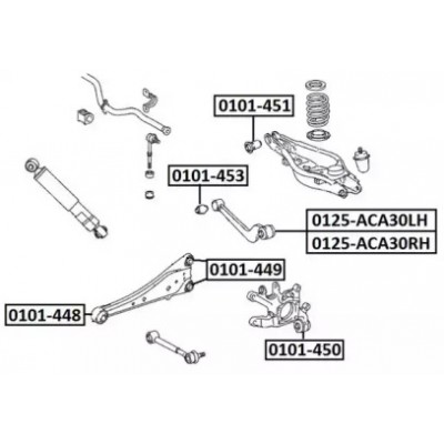Сайлентблок продольного рычага подвески Asva 0101448