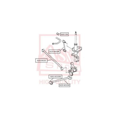 Сайлентблок продольной тяги Asva 0101ACU15R2