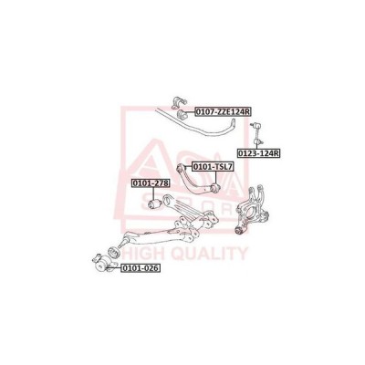 Втулка стабилизатора Asva 0107ZZE124R