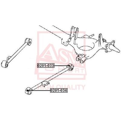 Сайлентблок продольного рычага подвески задний Asva 0201033