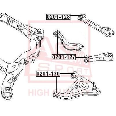 Сайлентблок рычага подвески Asva 0201128