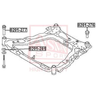 Сайлентблок подрамника передний Asva 0201281