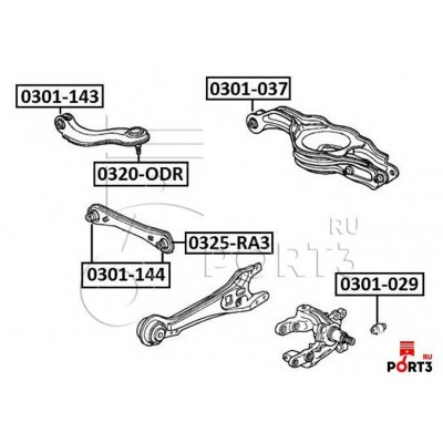 Сайлентблок рычага подвески Asva 0301037