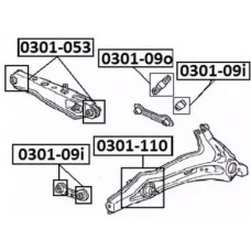 Сайлентблок верхнего поперечного рычага подвески внутренний ушастый Asva 030109I