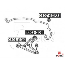 Сайлентблок рычага подвески задний Asva 0301GDB