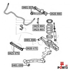 Сайлентблок поперечного рычага подвески Asva 0401038