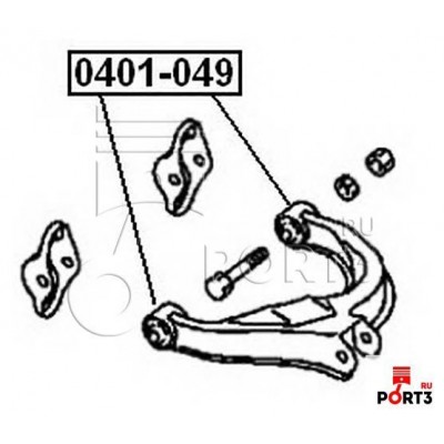 Сайлентблок верхнего рычага подвески Asva 0401049
