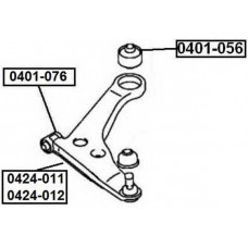 Сайлентблок рычага подвески передний Asva 0401076