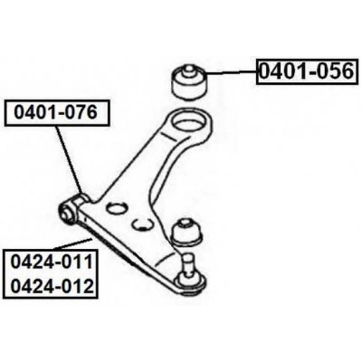 Сайлентблок рычага подвески передний Asva 0401076