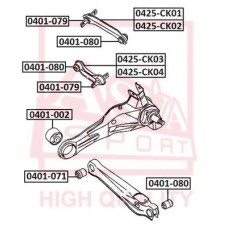 Сайлентблок рычага подвески Asva 0401080