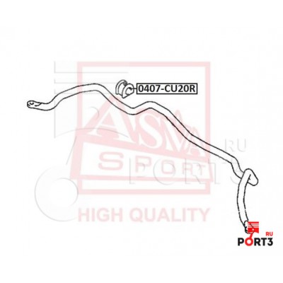 Втулка стабилизатора Asva 0407CU20R