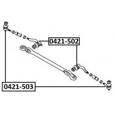 Наконечник рулевой тяги Asva 0421502