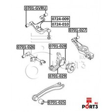 Сайлентблок поперечного рычага подвески Asva 0701027