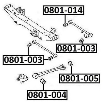 Сайлентблок рычага подвески Asva 0801003