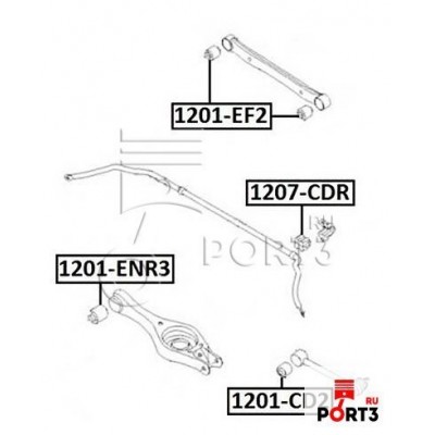Сайлентблок цапфы Asva 1201EF2