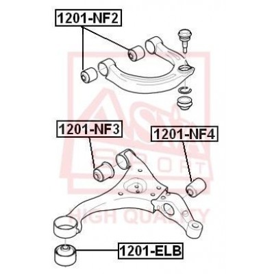 Сайлентблок рычага подвески верхнего Asva 1201NF2