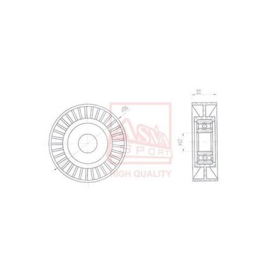 Ролик натяжной навесного оборудования Asva HYBP018