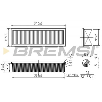 Фильтр воздушный Azumi A32018