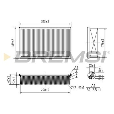 Фильтр воздушный Azumi A33327