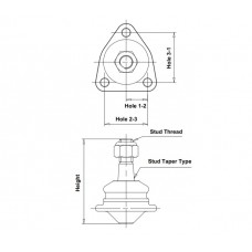 / CBFI-3 Опора шаровая | перед прав/лев | CTR CB0053 / CBFI-3 Опора шаровая | перед прав/лев | CTR CB0053