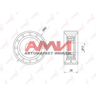 Ролик обводной приводного ремня DJB EB300408