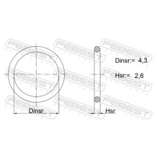 Кольцо уплотнительное топливного фильтра 4.3x2.6 Febest 01400011