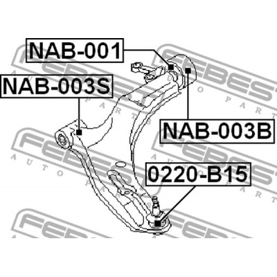 Опора шаровая переднего нижнего рычага Febest 0220B15