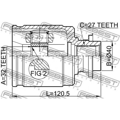 Шрус внутренний 32x40x27 Febest 0311CRVLH