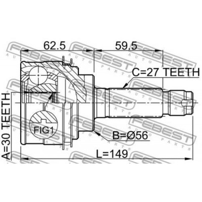 Шрус наружный 30x56x27 Febest 0810026