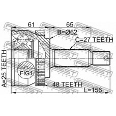 Шрус наружный 25x62x27 Febest 1210TUCA48