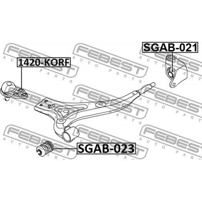 Опора шаровая переднего рычага Febest 1420KORF